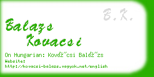 balazs kovacsi business card